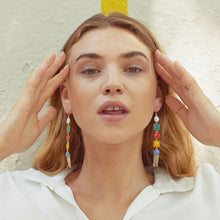 Load image into Gallery viewer, Enamel Drop Earrings - Love