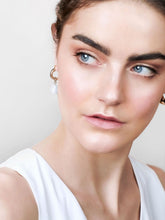 Load image into Gallery viewer, Pearl Hoop Earrings - Sara