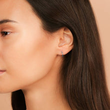 Load image into Gallery viewer, 14K White Gold Hoop Earrings - Mini Hoops