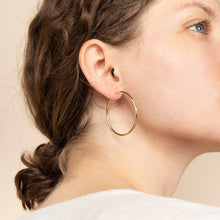 Load image into Gallery viewer, 14k Gold Hoop Earrings - XL Hoops
