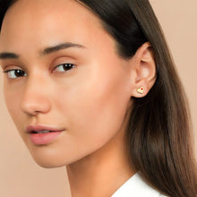 Load image into Gallery viewer, Double Heart Stud Earrings - Mila