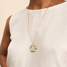 Load image into Gallery viewer, Textured Medal Necklace - Maya