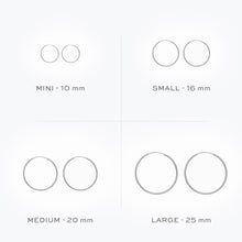 Load image into Gallery viewer, 14K White Gold Hoop Earrings - Small Hoops