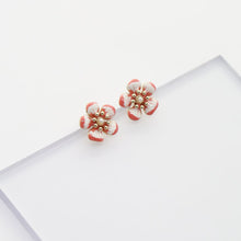 Load image into Gallery viewer, Flower Stud Earrings - Iris Pink

