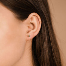 Load image into Gallery viewer, 14K Gold Ball Earrings - Mini Sphere Yellow
