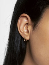 Load image into Gallery viewer, 14K Gold Earrings - Mini Twisted Hoops
