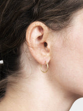 Load image into Gallery viewer, 14K Gold Earrings - Small Twisted Hoops
