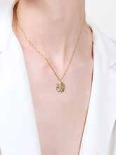 Load image into Gallery viewer, Small Textured Coin Necklace - Margot
