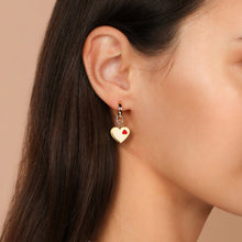 Load image into Gallery viewer, Reversible Heart Hoop Earrings - Maha
