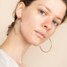 Load image into Gallery viewer, 14k Gold Hoop Earrings - XXL Hoops
