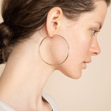 Load image into Gallery viewer, 14k Gold Hoop Earrings - XXL Hoops

