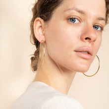 Load image into Gallery viewer, 14k Gold Hoop Earrings - XXL Hoops
